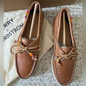 NWT Nordstrom x Sperry Boat Shoes Tan/Bronzer Size 8